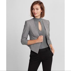 Express Cutaway Houndstooth Blazer